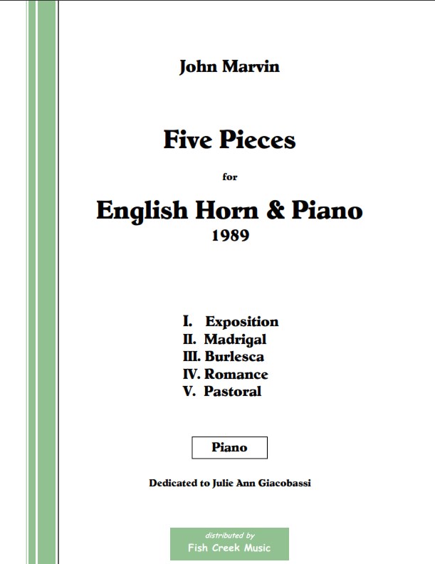 Five Pieces for English horn and piano -Marvin
