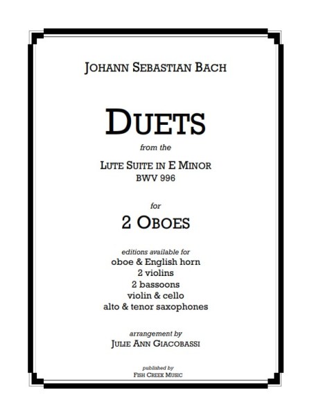 Bach Duets from the Lute Suite in E minor (2&nbsp;Ob)