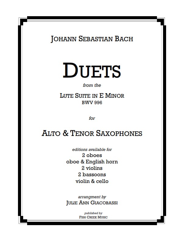 Bach Duets Sax Cover