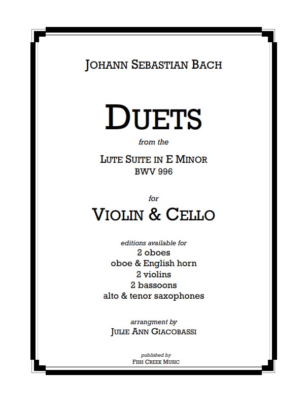 bach lute suite -duets vln vc