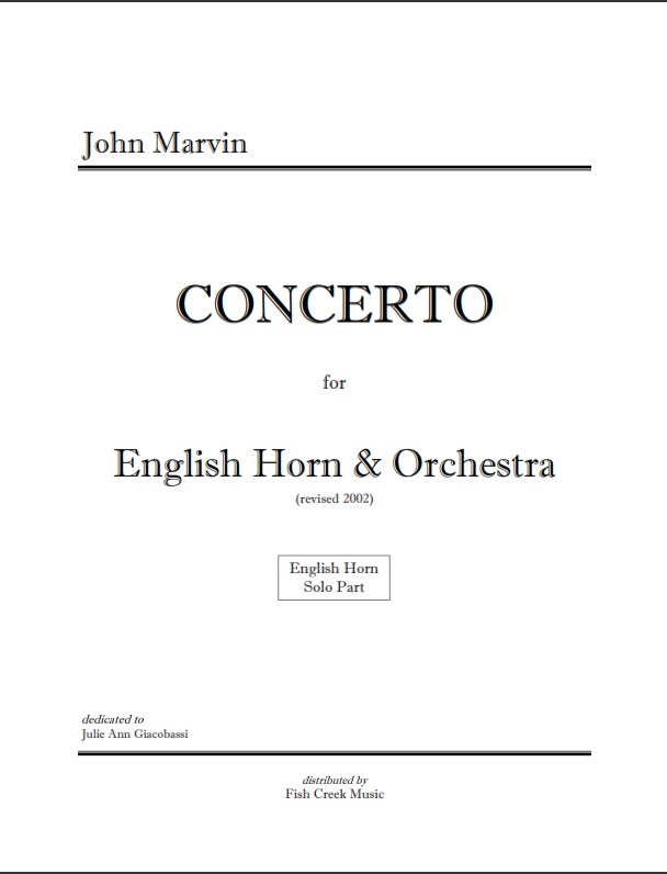 Concerto for English Horn and Orchestra (Pocket/study&nbsp;score)